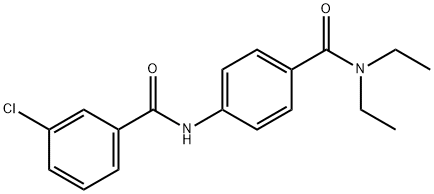 3-chloro-N-{4-[(diethylamino)carbonyl]phenyl}benzamide Struktur