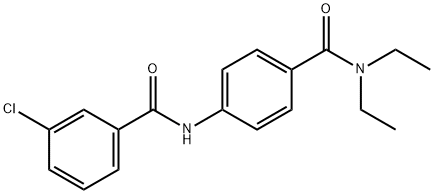 3-chloro-N-{4-[(diethylamino)carbonyl]phenyl}benzamide Structure