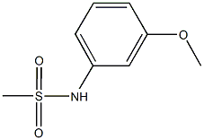 N-(3-甲氧基苯基)甲磺酰胺 结构式