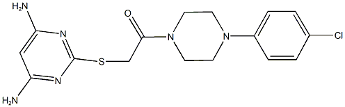 6-amino-2-({2-[4-(4-chlorophenyl)-1-piperazinyl]-2-oxoethyl}sulfanyl)-4-pyrimidinylamine|