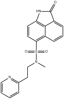 N-methyl-2-oxo-N-[2-(2-pyridinyl)ethyl]-1,2-dihydrobenzo[cd]indole-6-sulfonamide,702647-59-4,结构式