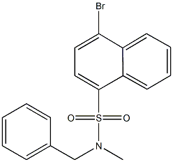 N-benzyl-4-bromo-N-methyl-1-naphthalenesulfonamide Struktur