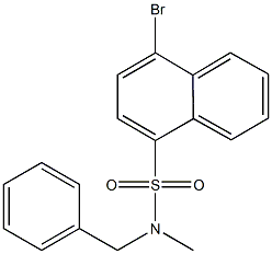 N-benzyl-4-bromo-N-methyl-1-naphthalenesulfonamide 结构式