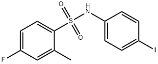 4-fluoro-N-(4-iodophenyl)-2-methylbenzenesulfonamide Structure