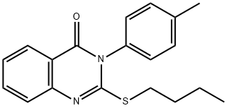 2-(butylsulfanyl)-3-(4-methylphenyl)-4(3H)-quinazolinone Struktur