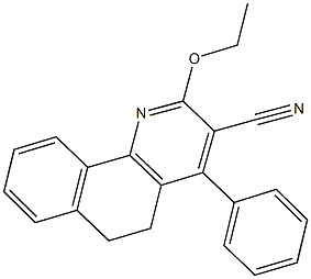 2-ethoxy-4-phenyl-5,6-dihydrobenzo[h]quinoline-3-carbonitrile 结构式