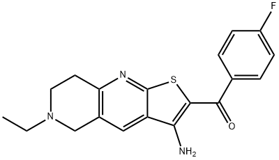 (3-amino-6-ethyl-5,6,7,8-tetrahydrothieno[2,3-b][1,6]naphthyridin-2-yl)(4-fluorophenyl)methanone,704871-80-7,结构式