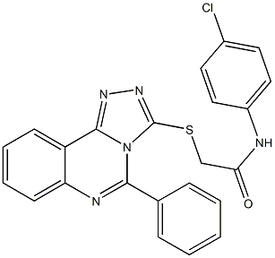 N-(4-chlorophenyl)-2-[(5-phenyl[1,2,4]triazolo[4,3-c]quinazolin-3-yl)sulfanyl]acetamide|