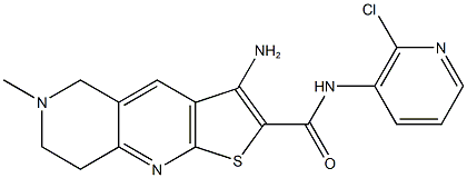 3-amino-N-(2-chloro-3-pyridinyl)-6-methyl-5,6,7,8-tetrahydrothieno[2,3-b][1,6]naphthyridine-2-carboxamide,704875-61-6,结构式