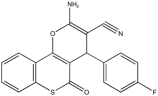 2-amino-4-(4-fluorophenyl)-5-oxo-4H,5H-thiochromeno[4,3-b]pyran-3-carbonitrile Structure