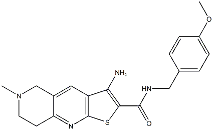 704877-07-6 3-amino-N-(4-methoxybenzyl)-6-methyl-5,6,7,8-tetrahydrothieno[2,3-b][1,6]naphthyridine-2-carboxamide