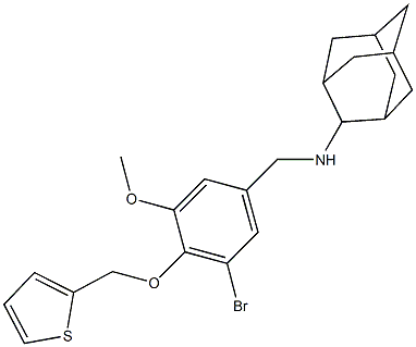 N-(2-adamantyl)-N-[3-bromo-5-methoxy-4-(2-thienylmethoxy)benzyl]amine Struktur