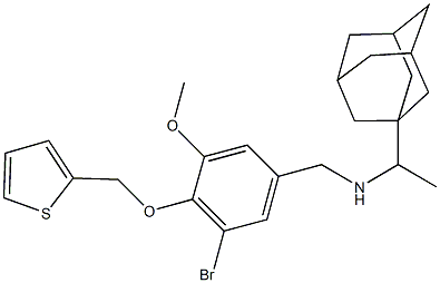 N-[1-(1-adamantyl)ethyl]-N-[3-bromo-5-methoxy-4-(2-thienylmethoxy)benzyl]amine 结构式