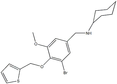 N-[3-bromo-5-methoxy-4-(2-thienylmethoxy)benzyl]-N-cyclohexylamine Structure