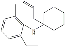 N-(1-allylcyclohexyl)-N-(2-ethyl-6-methylphenyl)amine Structure