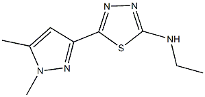 N-[5-(1,5-dimethyl-1H-pyrazol-3-yl)-1,3,4-thiadiazol-2-yl]-N-ethylamine Structure