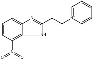 1-[2-(4-nitro-1H-benzimidazol-2-yl)ethyl]pyridinium Struktur