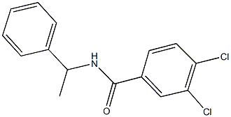 3,4-dichloro-N-(1-phenylethyl)benzamide 化学構造式