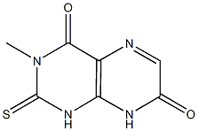 3-methyl-2-thioxo-2,3-dihydro-4,7(1H,8H)-pteridinedione Structure