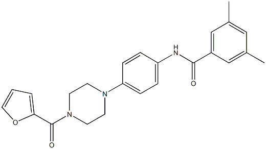 N-{4-[4-(2-furoyl)-1-piperazinyl]phenyl}-3,5-dimethylbenzamide Structure