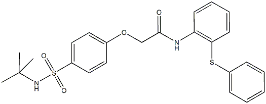 2-{4-[(tert-butylamino)sulfonyl]phenoxy}-N-[2-(phenylthio)phenyl]acetamide Struktur