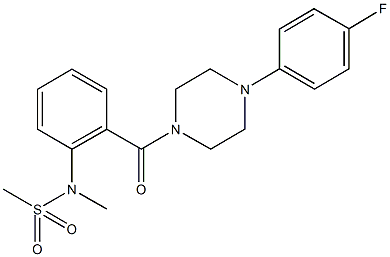 N-(2-{[4-(4-fluorophenyl)-1-piperazinyl]carbonyl}phenyl)-N-methylmethanesulfonamide Struktur