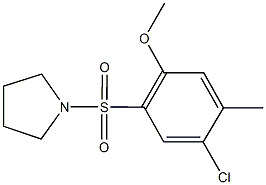 4-chloro-5-methyl-2-(1-pyrrolidinylsulfonyl)phenyl methyl ether,706775-34-0,结构式