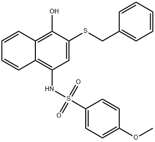 N-[3-(benzylsulfanyl)-4-hydroxy-1-naphthyl]-4-methoxybenzenesulfonamide|