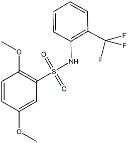 2,5-dimethoxy-N-[2-(trifluoromethyl)phenyl]benzenesulfonamide,706775-54-4,结构式