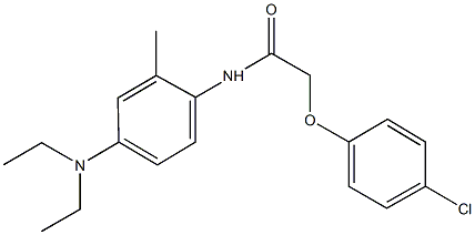 2-(4-chlorophenoxy)-N-[4-(diethylamino)-2-methylphenyl]acetamide Structure