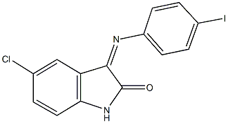 5-chloro-3-[(4-iodophenyl)imino]-1,3-dihydro-2H-indol-2-one Structure