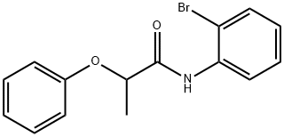 N-(2-bromophenyl)-2-phenoxypropanamide 化学構造式