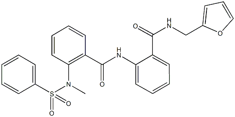 N-(2-{[(2-furylmethyl)amino]carbonyl}phenyl)-2-[methyl(phenylsulfonyl)amino]benzamide 结构式