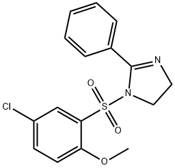 1-[(5-chloro-2-methoxyphenyl)sulfonyl]-2-phenyl-4,5-dihydro-1H-imidazole,708223-83-0,结构式