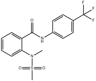 2-[methyl(methylsulfonyl)amino]-N-[4-(trifluoromethyl)phenyl]benzamide Struktur