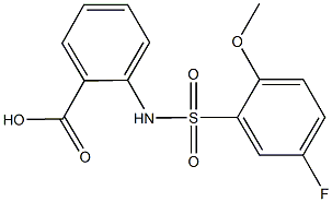 708226-26-0 2-{[(5-fluoro-2-methoxyphenyl)sulfonyl]amino}benzoic acid
