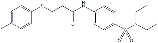 708227-88-7 N-{4-[(diethylamino)sulfonyl]phenyl}-3-[(4-methylphenyl)sulfanyl]propanamide