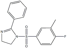 1-[(4-fluoro-3-methylphenyl)sulfonyl]-2-phenyl-4,5-dihydro-1H-imidazole|