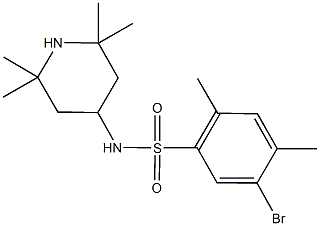 5-bromo-2,4-dimethyl-N-(2,2,6,6-tetramethyl-4-piperidinyl)benzenesulfonamide 化学構造式