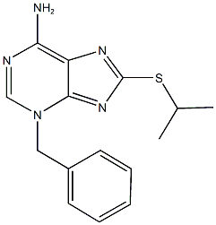 3-benzyl-8-(isopropylsulfanyl)-3H-purin-6-ylamine Struktur