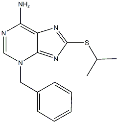 3-benzyl-8-(isopropylsulfanyl)-3H-purin-6-ylamine 结构式