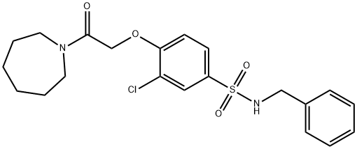 4-[2-(1-azepanyl)-2-oxoethoxy]-N-benzyl-3-chlorobenzenesulfonamide|