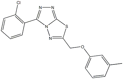 [3-(2-chlorophenyl)[1,2,4]triazolo[3,4-b][1,3,4]thiadiazol-6-yl]methyl 3-methylphenyl ether,708252-52-2,结构式