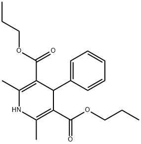 dipropyl 2,6-dimethyl-4-phenyl-1,4-dihydro-3,5-pyridinedicarboxylate 化学構造式