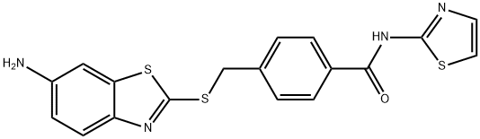 708279-32-7 4-{[(6-amino-1,3-benzothiazol-2-yl)sulfanyl]methyl}-N-(1,3-thiazol-2-yl)benzamide