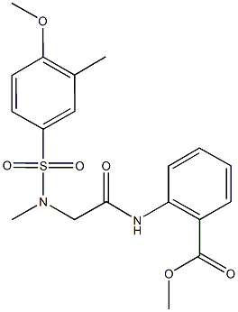 methyl 2-({[[(4-methoxy-3-methylphenyl)sulfonyl](methyl)amino]acetyl}amino)benzoate Structure