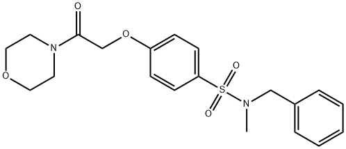 N-benzyl-N-methyl-4-[2-(4-morpholinyl)-2-oxoethoxy]benzenesulfonamide Struktur