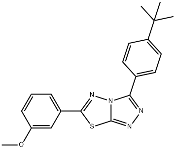 3-(4-tert-butylphenyl)-6-(3-methoxyphenyl)[1,2,4]triazolo[3,4-b][1,3,4]thiadiazole 结构式