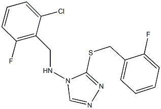 N-(2-chloro-6-fluorobenzyl)-N-{3-[(2-fluorobenzyl)sulfanyl]-4H-1,2,4-triazol-4-yl}amine Structure