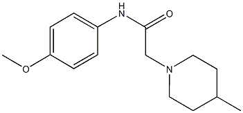 N-(4-methoxyphenyl)-2-(4-methyl-1-piperidinyl)acetamide,708281-90-7,结构式